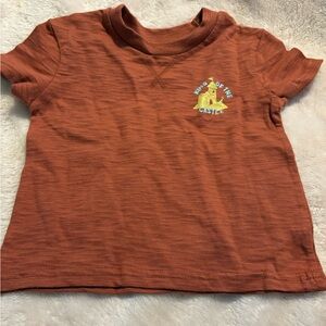 Okie Dokie Rust T-Shirt with Sandcastle Design